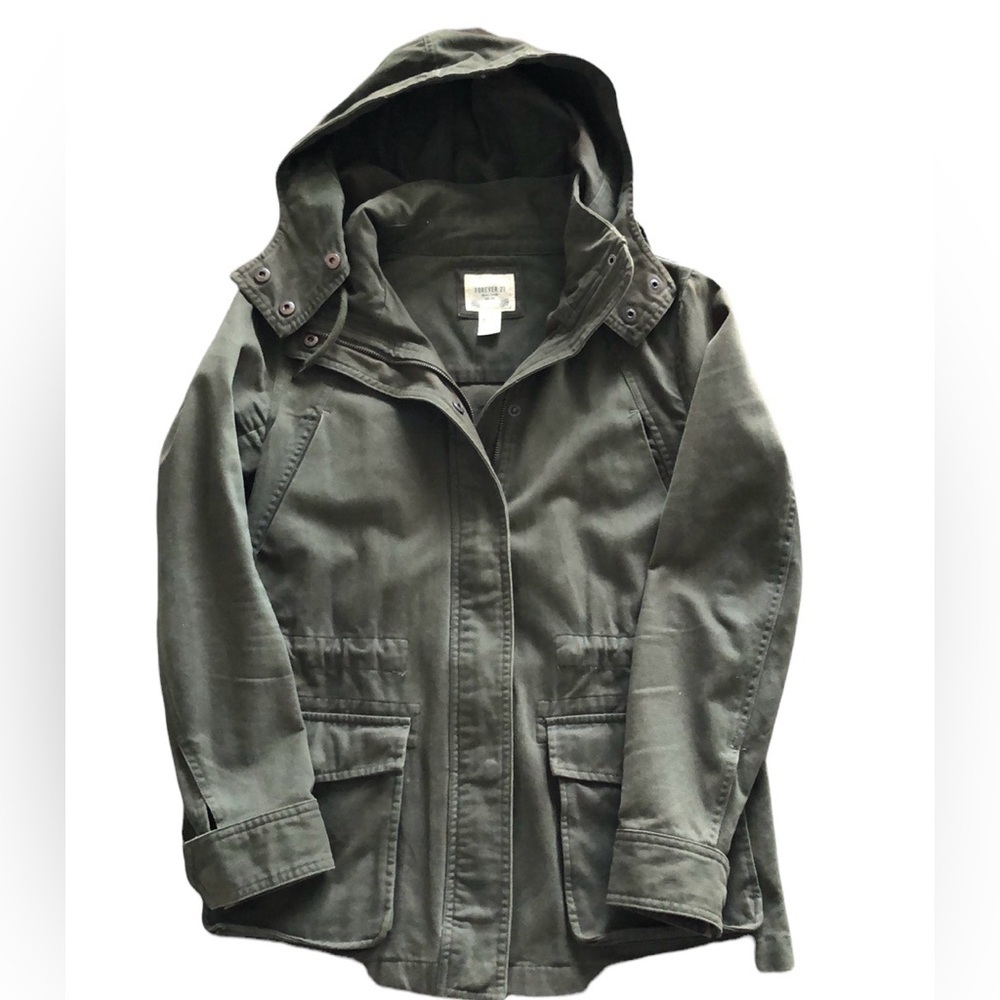 Forever 21 Utility Jacket Olive Green Size Small